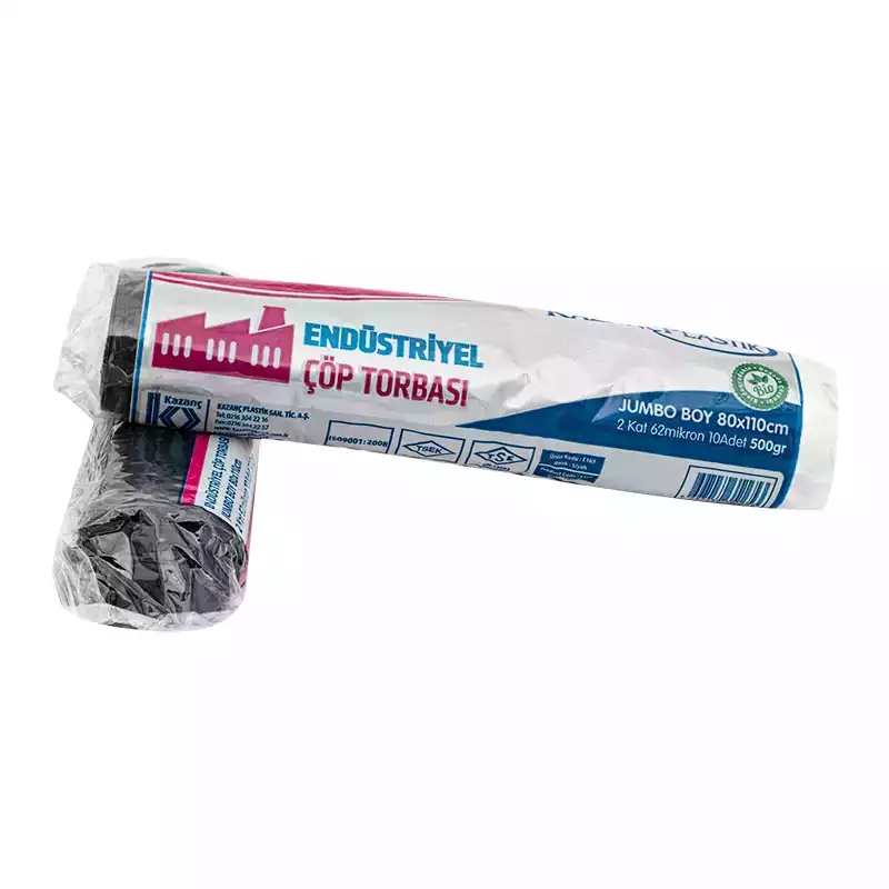 Kazanç Endüstriyel Çöp Poşeti Siyah Jumbo 500 Gr 80x110 - Kazanç (1)
