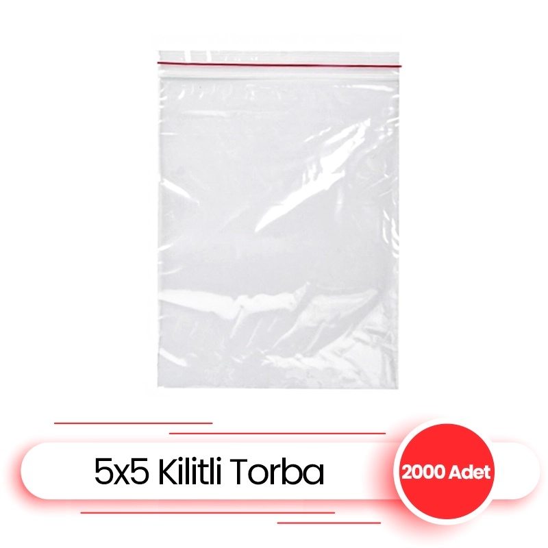 Kilitli Torba 5x5 Kilitli Poşet Naylon 2000 Li - ANGUN AMBALAJ