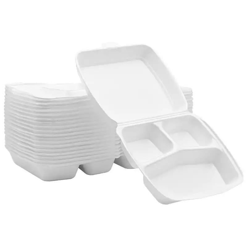 Köpüksan 3 Gözlü Kapaklı Köpük Tabak 100 Lü K23/A - Köpüksan