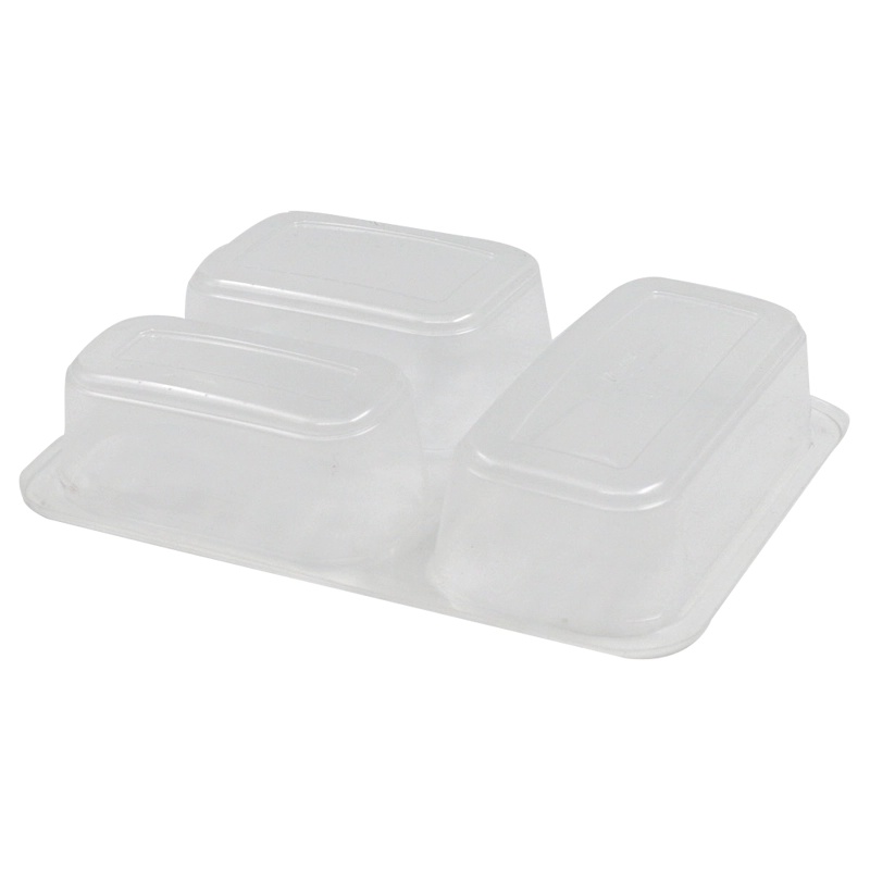 Limera PP Üst Yapıştırmalı 3 Bölmeli Kap Şefaf 400 Adet LPP-853 - LİMERA (1)