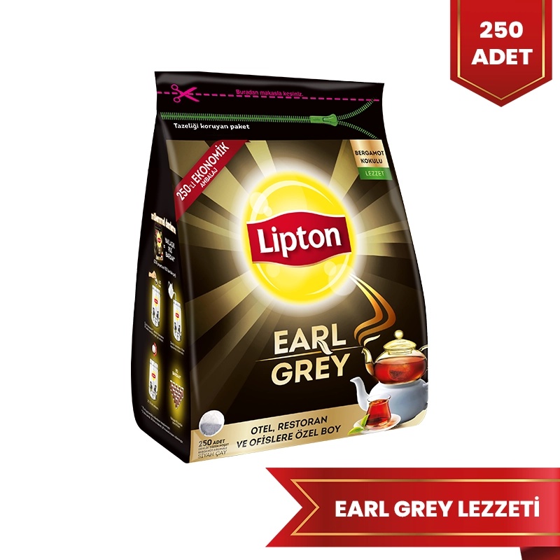 Lipton Earl Grey 250 Adet Demlik Poşet Çay - LİPTON ÇAY