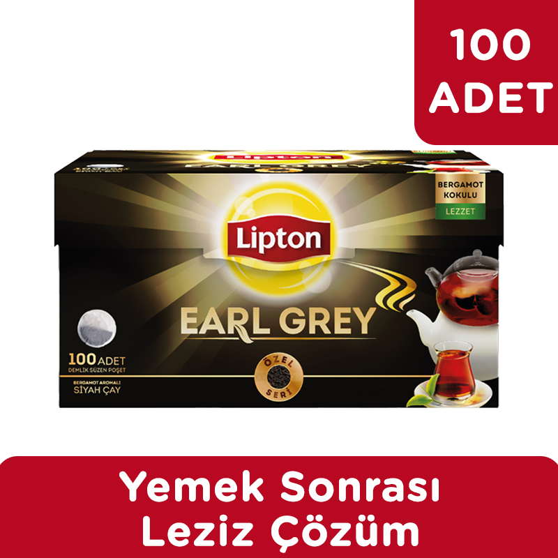 Lipton Earl Grey Demlik Poşet Çay Siyah 100'lü - 2