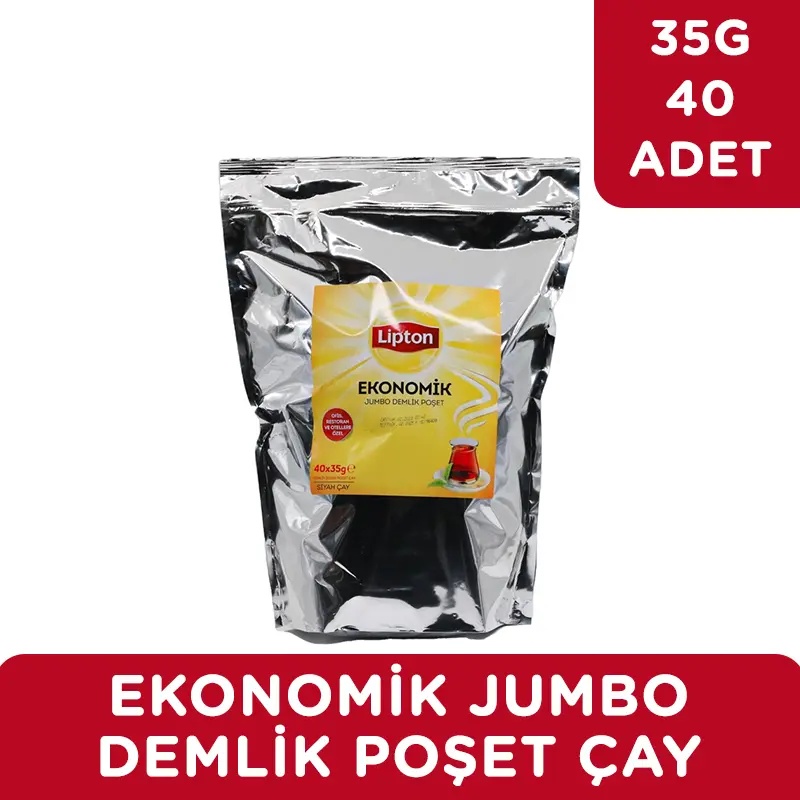 Lipton Ekonomik Jumbo Demlik Poşet Çay 35 gr 40'lı - LİPTON ÇAY (1)