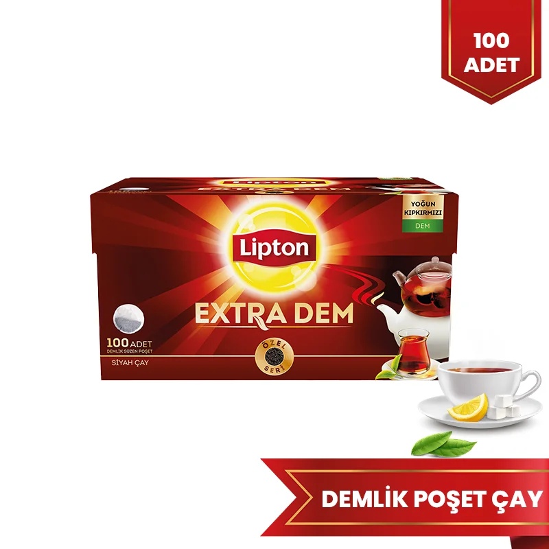 Lipton Extra Dem Demlik Poşet Çay 100Lü Siyah Çay - 1