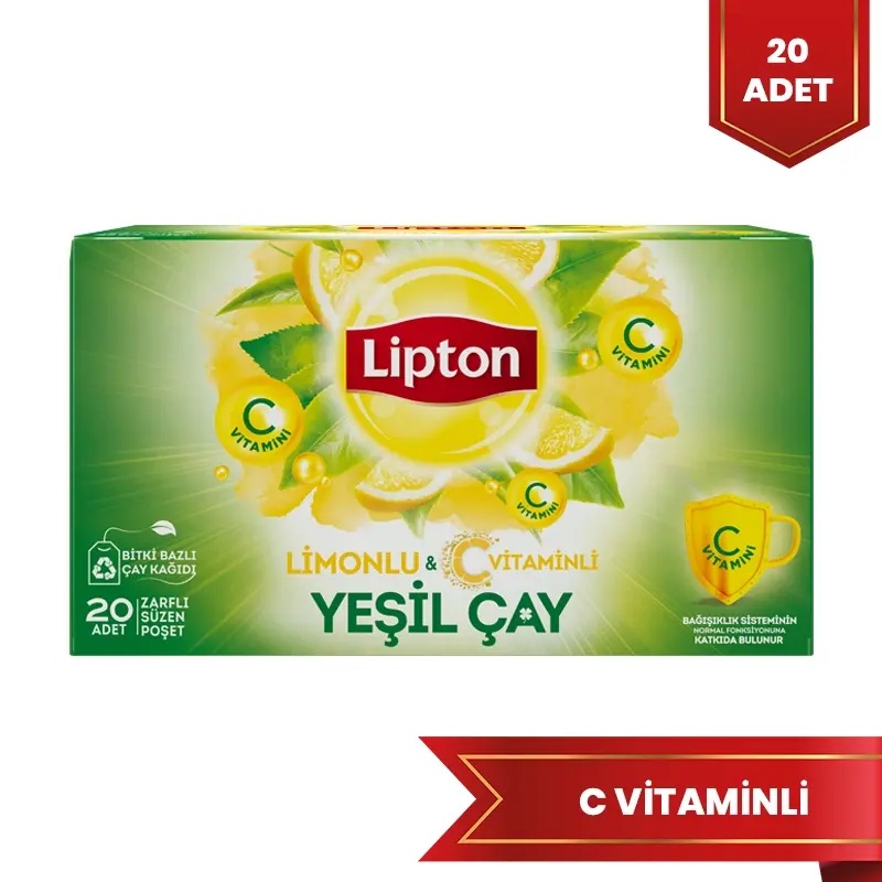 Lipton Limonlu Yeşil Çay 20'li Bitki Çayı - LİPTON ÇAY