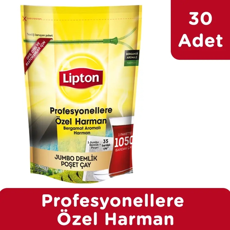 Lipton Profesyonellere Özel Harman Jumbo Demlik Poşet Çay 25 Gr x 30 Adet - LİPTON ÇAY (1)