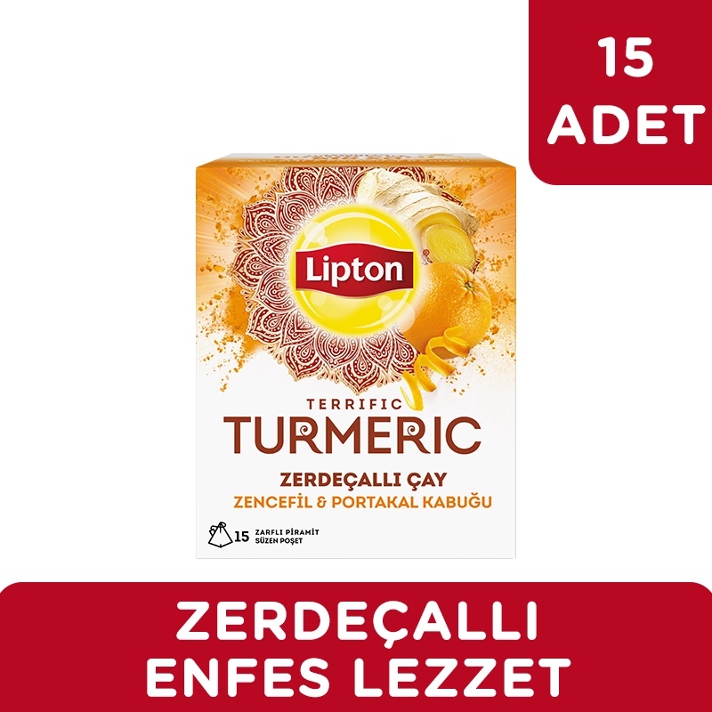 Lipton Turmeric Bardak Poşet Süzen Çay 15'li - LİPTON ÇAY (1)