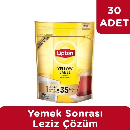 Lipton Yellow Label Jumbo Demlik Poşet Çay 25 Gr x 30 Adet - 2