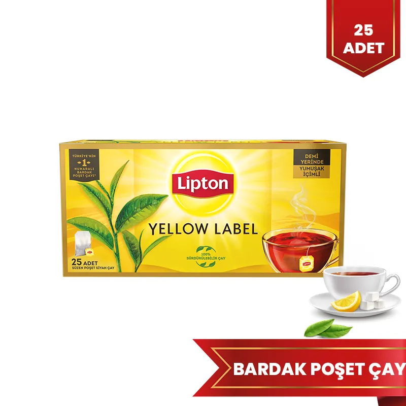 Lipton Yellow Label Tea Bag 25'li Bardak Poşet Çay 12x50 Gr - 1