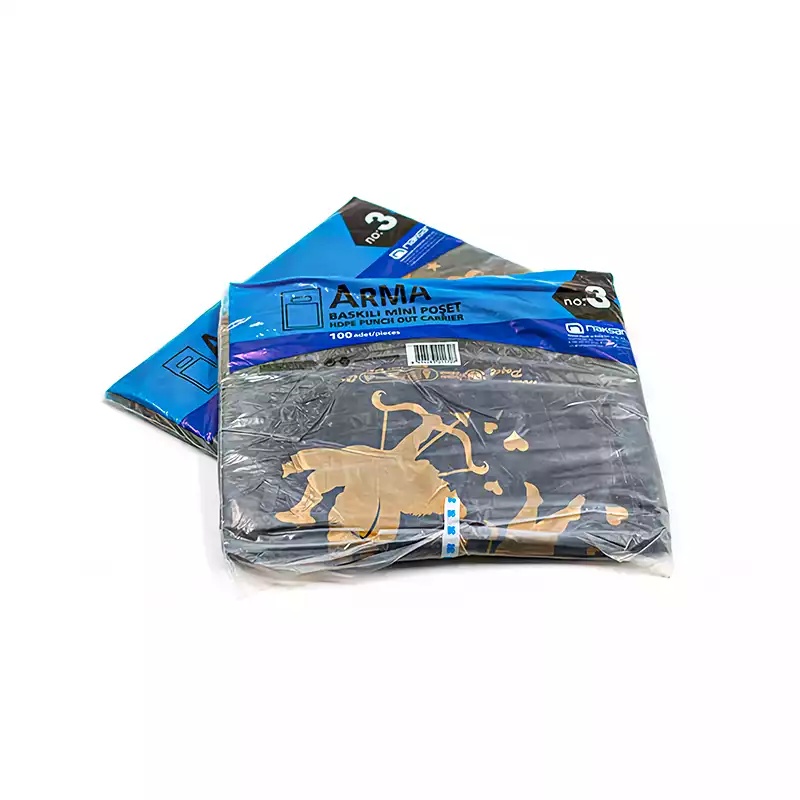 Naksan Baskılı Blok Poşet 3 No Siyah 30x45 100'lü - NAKSAN