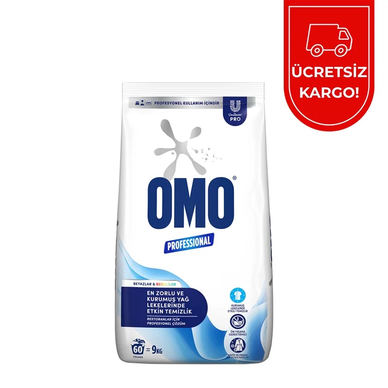 Omo Professional Toz Deterjan Restoranlara Özel 9 Kg Ücretsiz Kargo - 1