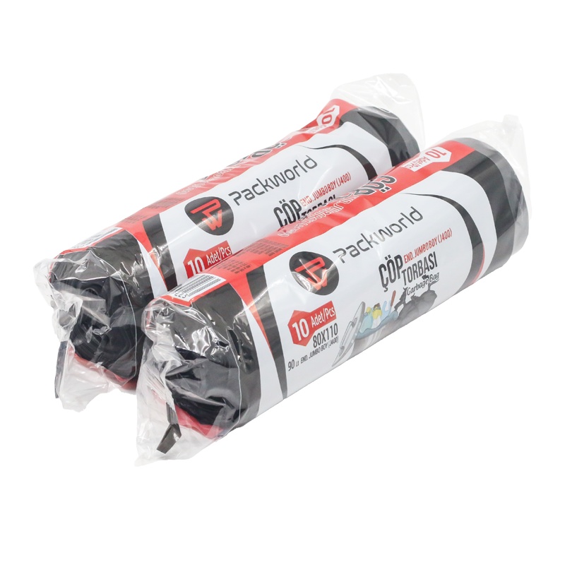 Packworld 400 Gr Jumbo Siyah Çöp Poşeti 80x110 - 4