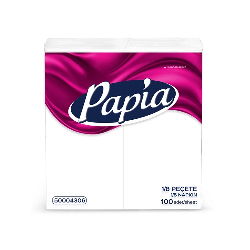 Papia Garson Katlama Peçete 1/8 100Lü 24 Paket - Focus (1)