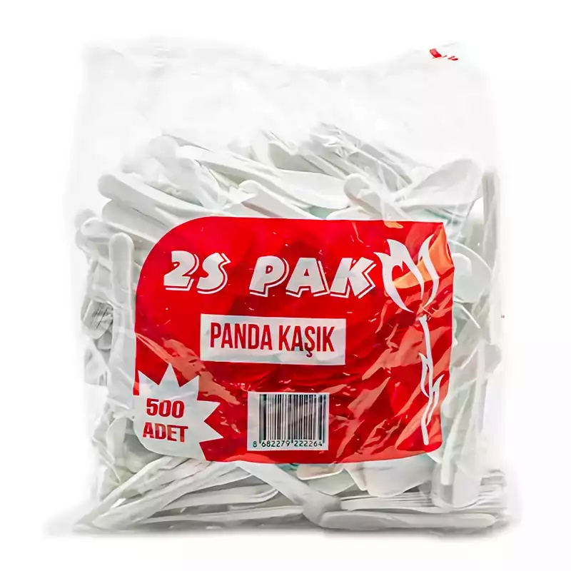 Plastik Panda Dondurma Kaşığı 500lü - AKY