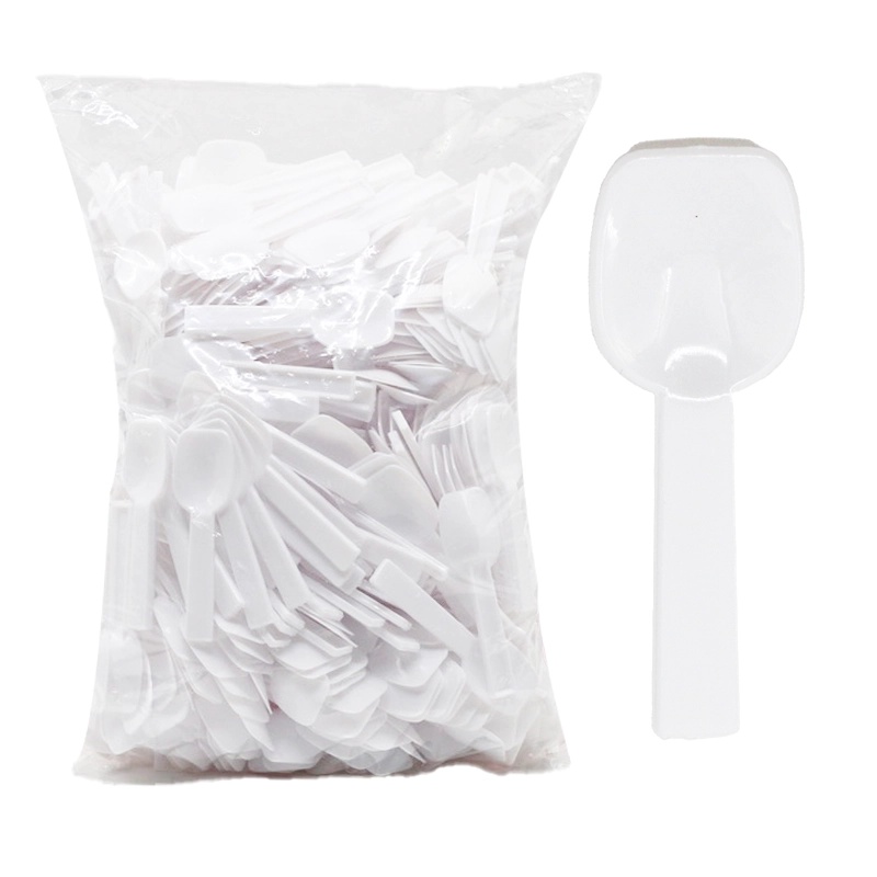 Plastik Panda Kaşığı Beyaz Renk Dondurma Kaşığı 500 Adet - ANGUN AMBALAJ