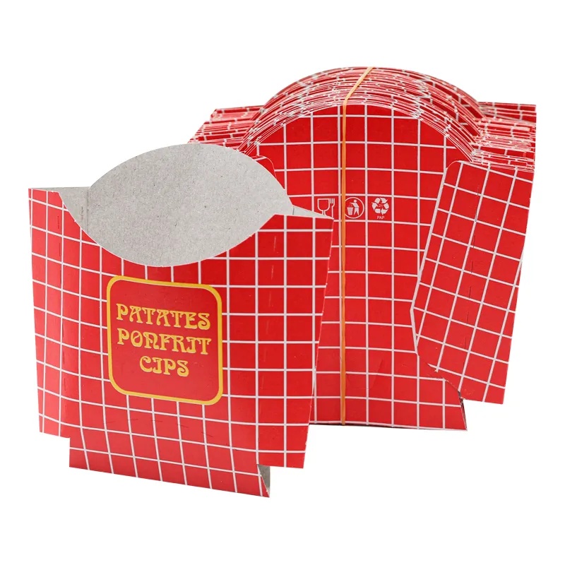 Poppy Karton Kızarmış Patates Kutusu 50'li Cips Kutusu Fastfood - POPPY