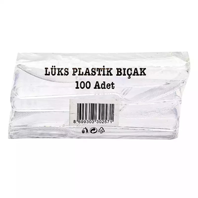 Poppy Plastik Lüx Bıçak 100'lü - POPPY