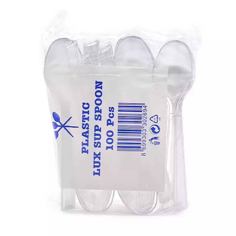 Poppy Plastik Lüx Süp Kaşık Şeffaf 3,8 100'lü - POPPY