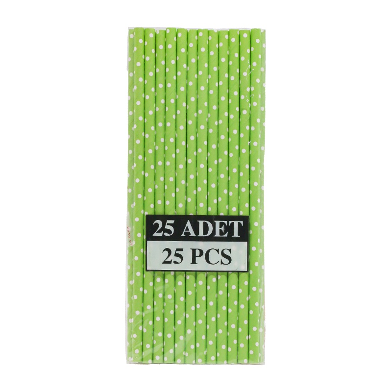 Schotter Desenli Kağıt Pipet 25 Li - SCHOTTER