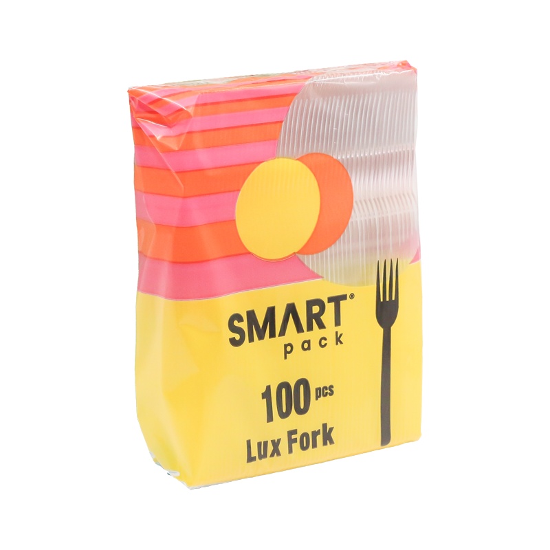 Smart Pack Lüx Şeffaf Plastik Çatal 2,3 Gr 100 Lü - 2