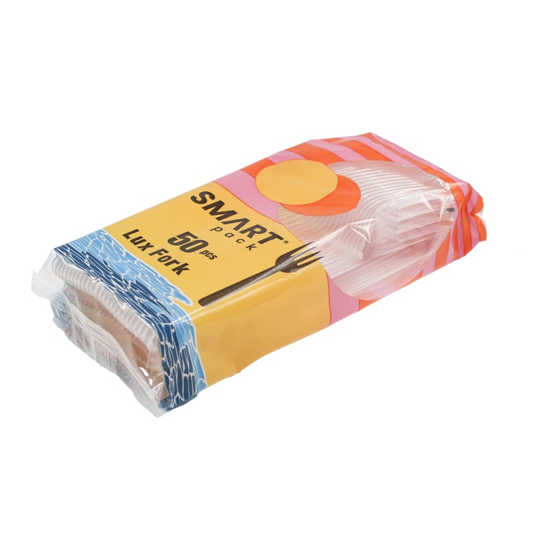 Smart Pack Lüx Şeffaf Plastik Çatal 2,3 Gr 50 Li - SMART PACK (1)