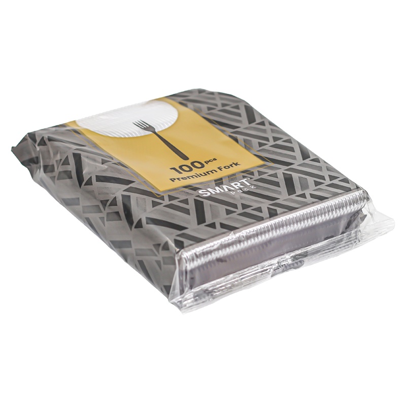 Smart Pack Premium Plastik Çatal Şeffaf 2,8 Gr 100Lü - SMART PACK (1)