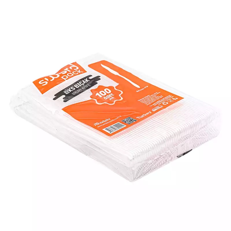 Sword Lüx Şeffaf Plastik Bıçak 2,8 Gr 100'lü - 2