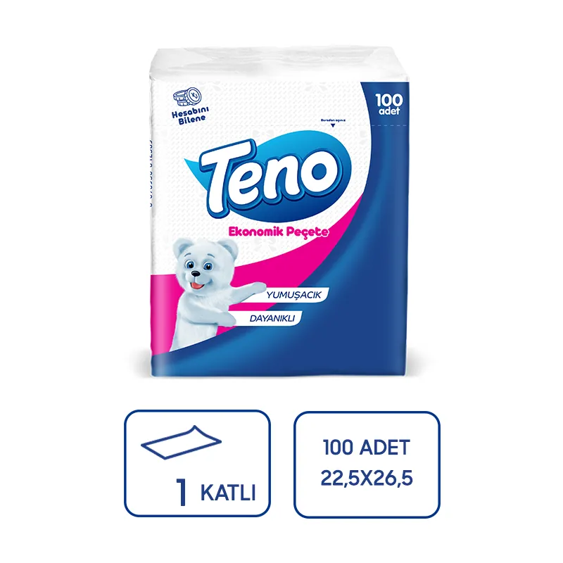 Teno Kağıt Servis Peçete 100Lü 32 Paket - 1