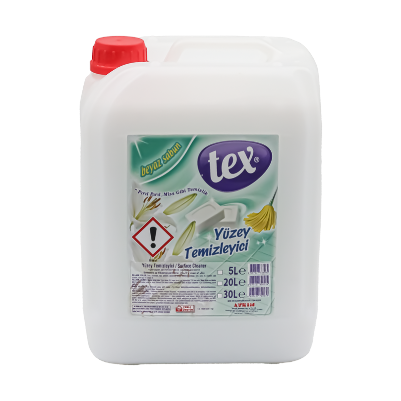 Tex Ekonomik Yüzey Temizleyici Beyaz Sabun Kokulu 5 Kg - 1