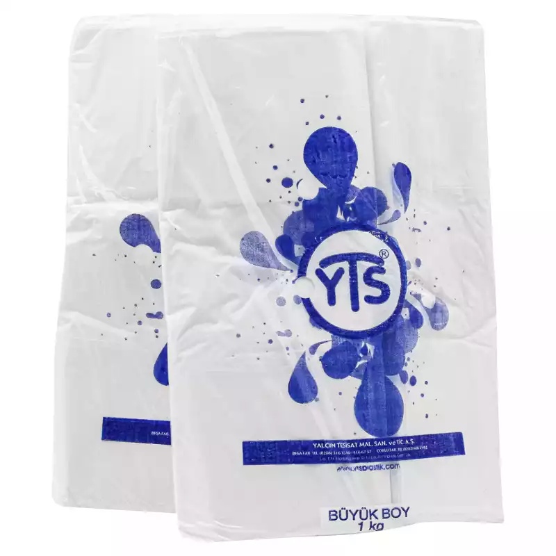 YTS Beyaz Atlet Poşet Büyük Boy 30x60 Hışır Poşet - 4