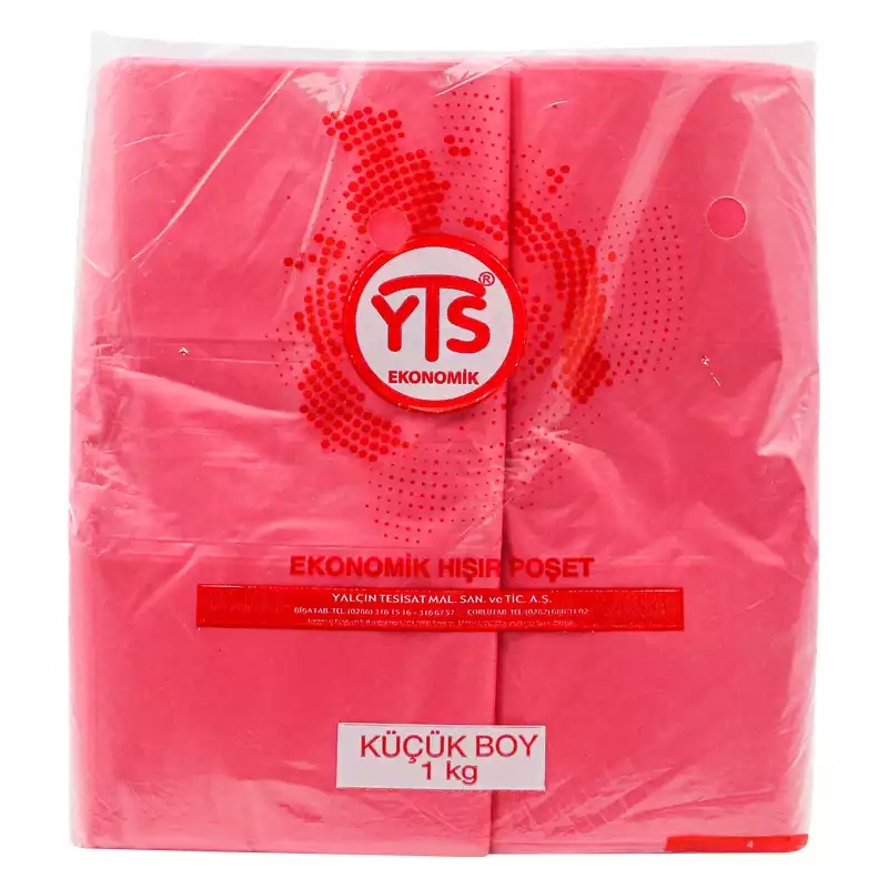 YTS Ekonomik Kırmızı Atlet Poşet Küçük Boy 24x42 Hışır Poşet - YTS (1)