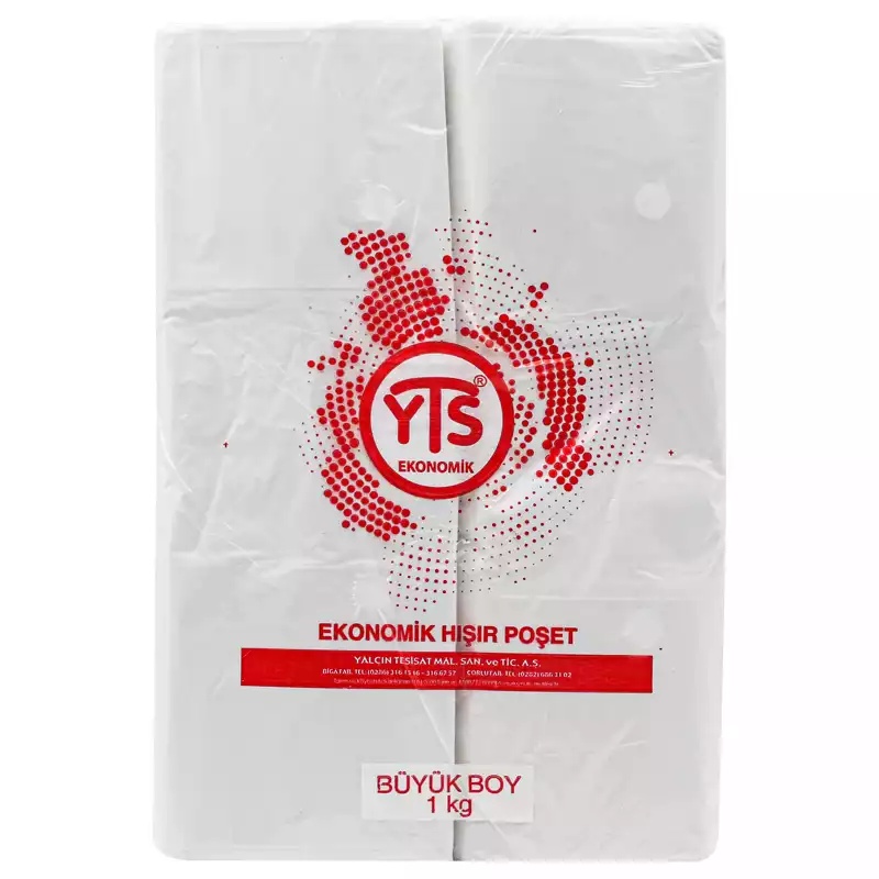 YTS Ekonomik Şeffaf Atlet Poşet Büyük Boy 30x60 Hışır Poşet - YTS (1)