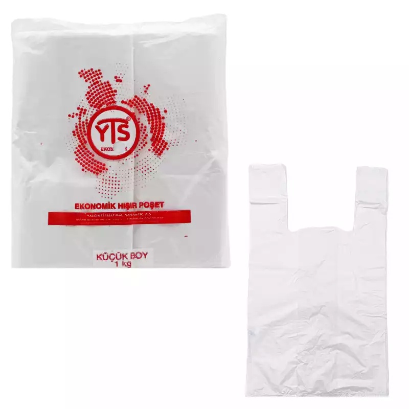 YTS Ekonomik Şeffaf Atlet Poşet Küçük Boy 24x42 Hışır Poşet - YTS