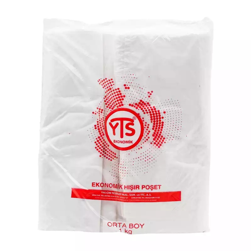 YTS Ekonomik Şeffaf Atlet Poşet Orta Boy 27x50 Hışır Poşet - YTS (1)