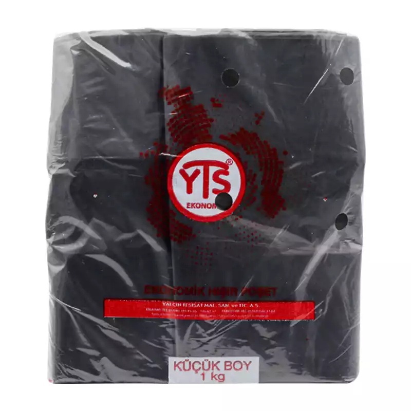 YTS Ekonomik Siyah Atlet Poşet Küçük Boy 24x42 Hışır Poşet - YTS (1)