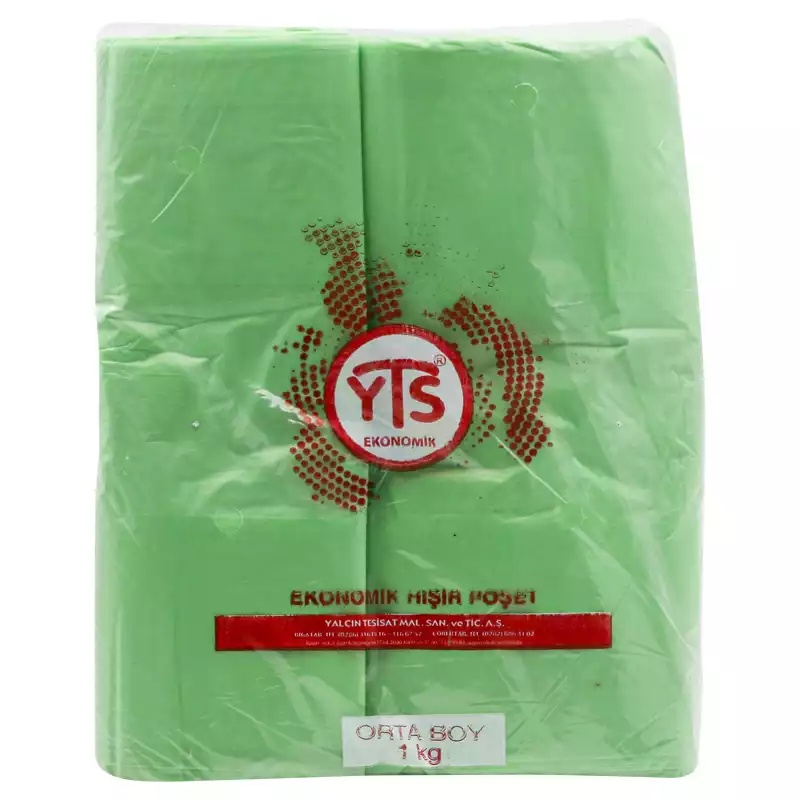 YTS Ekonomik Yeşil Atlet Poşet Orta Boy Hışır Poşet - YTS (1)