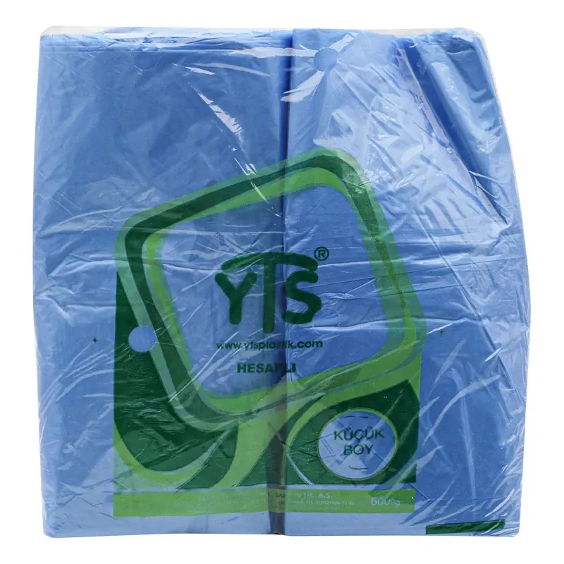 YTS Hesaplı Mavi Atlet Poşet Küçük Boy 24x42 Hışır Poşet - YTS (1)