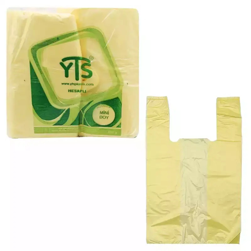 YTS Hesaplı Sarı Atlet Poşet Mini Boy 20x35 Hışır Poşet - YTS