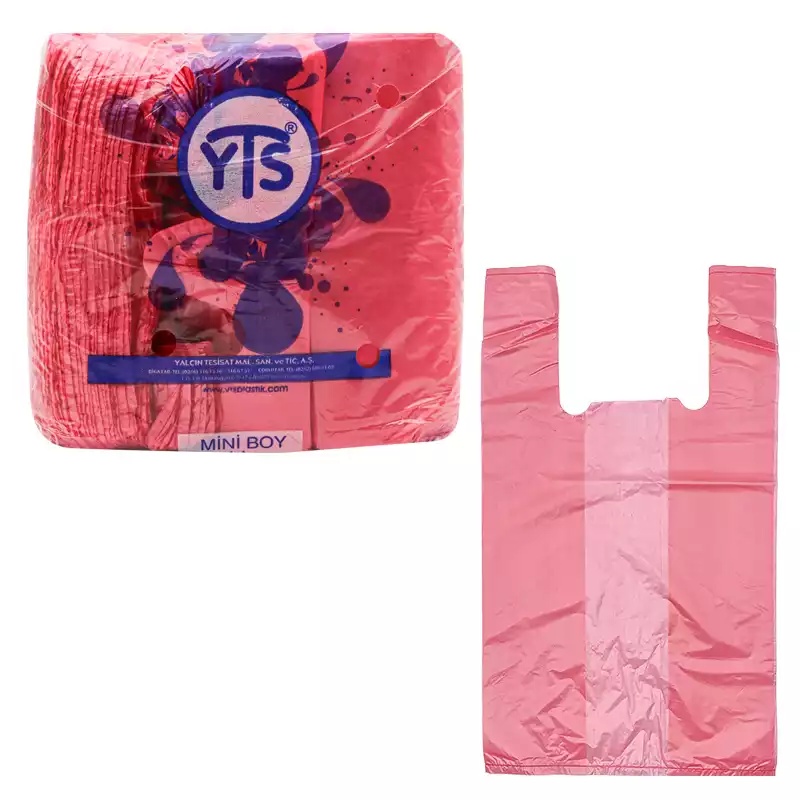 YTS Kırmızı Atlet Poşet Mini Boy 20x35 Hışır Poşet - YTS