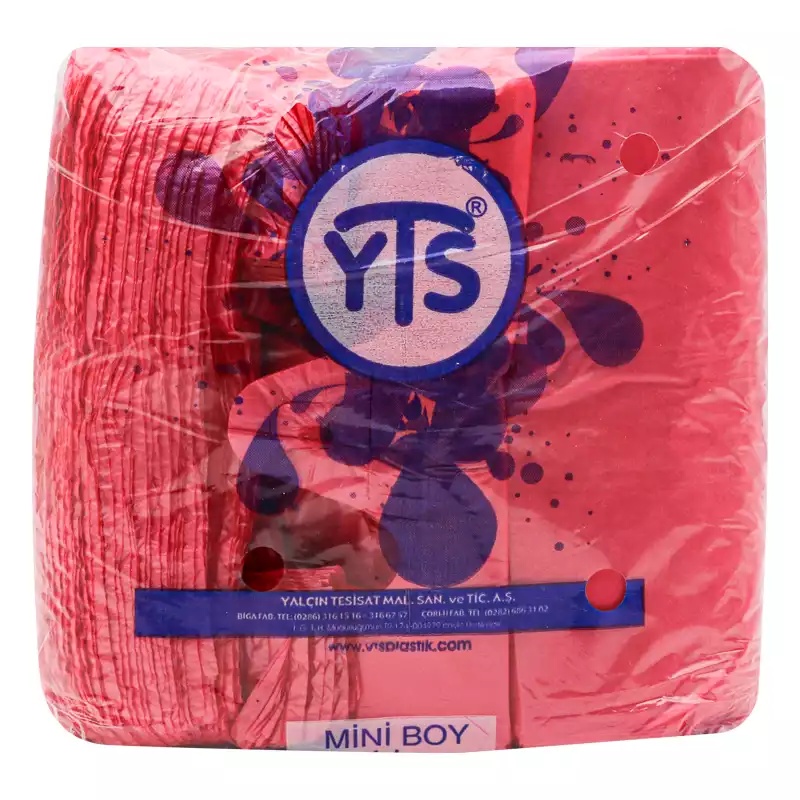 YTS Kırmızı Atlet Poşet Mini Boy 20x35 Hışır Poşet - 2