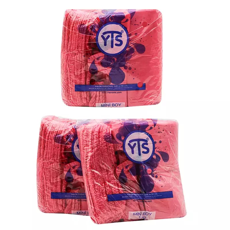 YTS Kırmızı Atlet Poşet Mini Boy 20x35 Hışır Poşet - 4