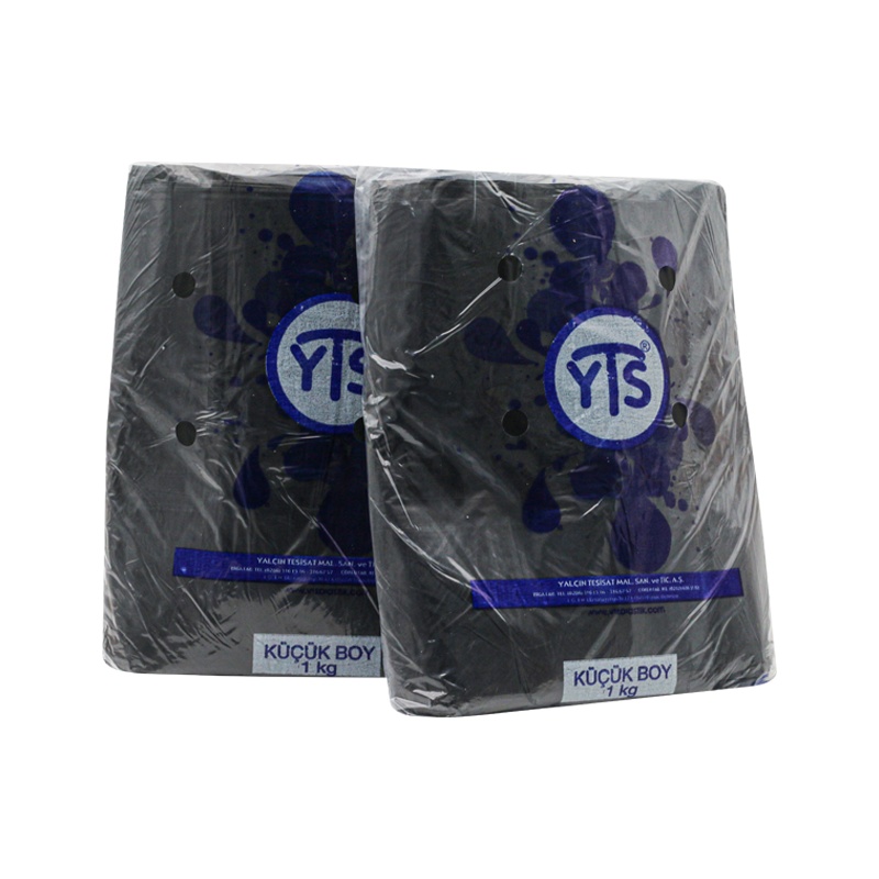 YTS Koyu Siyah Kalın Küçük Boy Atlet Poşet 24x42 Cm Hışır Poşet - 2