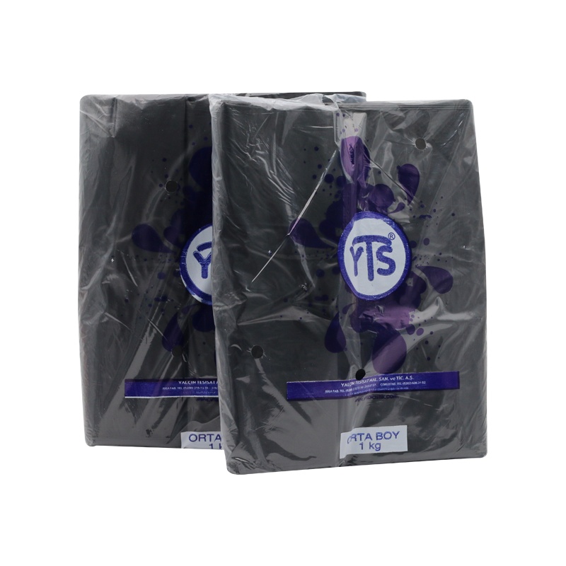 YTS Koyu Siyah Kalın Orta Boy Atlet Poşet 27x50 Cm Hışır Poşet - 2