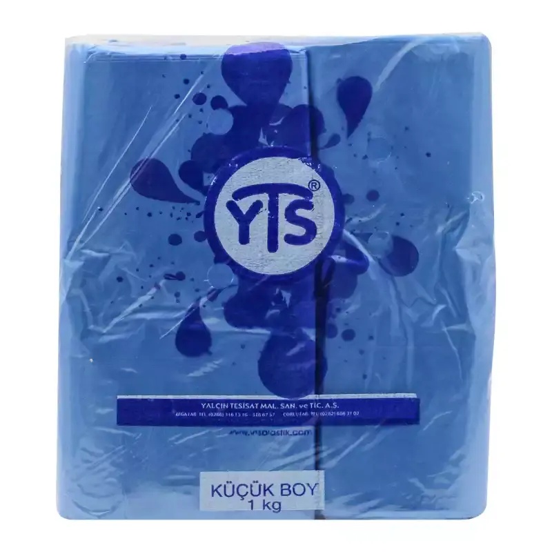 YTS Mavi Atlet Poşet Küçük Boy 24x42 Hışır Poşet - YTS (1)