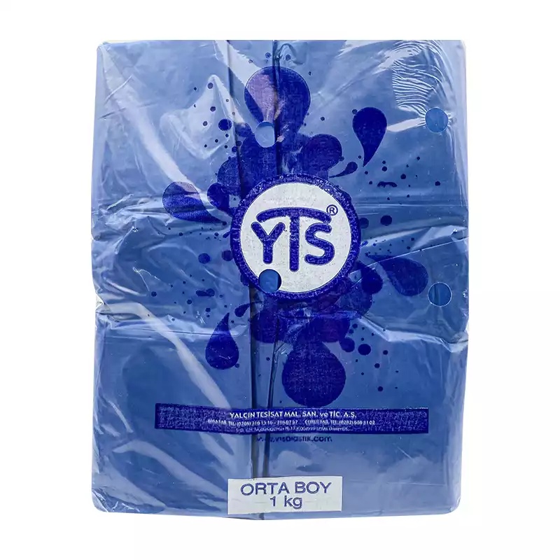 YTS Mavi Atlet Poşet Orta Boy 27x50 Hışır Poşet - 2