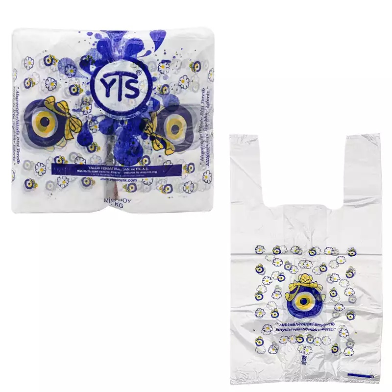 YTS Mini Boy Hışır Nazar Boncuk Baskılı Atlet Poşet - YTS