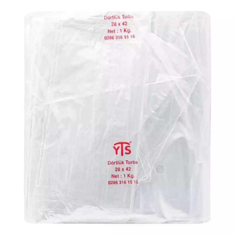 YTS Naylon Torba 28x42 Dörtlük Bakkaliye Torbası Naylon Poşet - 1