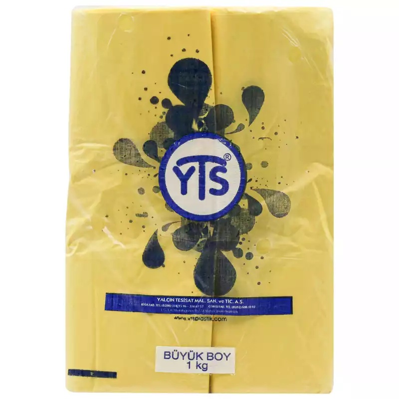 YTS Sarı Atlet Poşet Büyük Boy 30x60 Hışır Poşet - YTS (1)