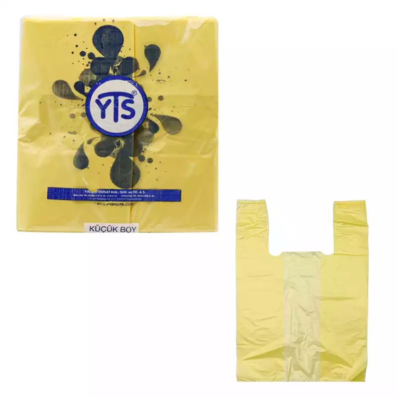 YTS Sarı Atlet Poşet Küçük Boy 24x42 Hışır Poşet - YTS