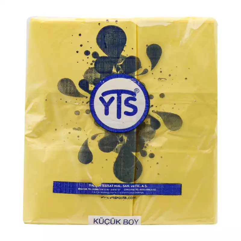 YTS Sarı Atlet Poşet Küçük Boy 24x42 Hışır Poşet - YTS (1)